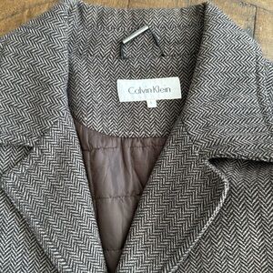 Calvin Klein Men’s Large brown wool winter coat